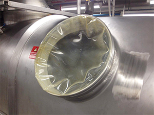 BFM® Blanking Cap used to seal off a dryer