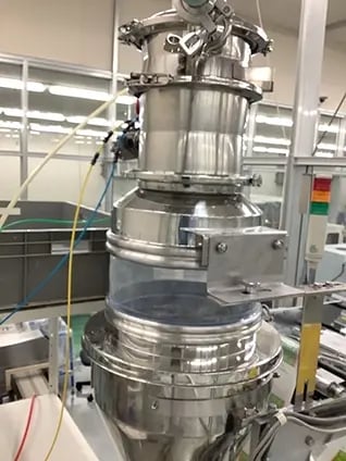 Nutri Case Study - Hopper connection under Piab vacuum conveyor - after BFM