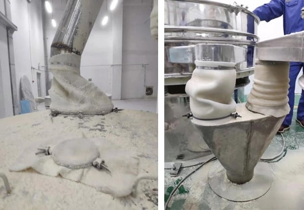 Soy Sifter - Before inlet and outlet combined Soy Sifter - Before inlet and outlet combined